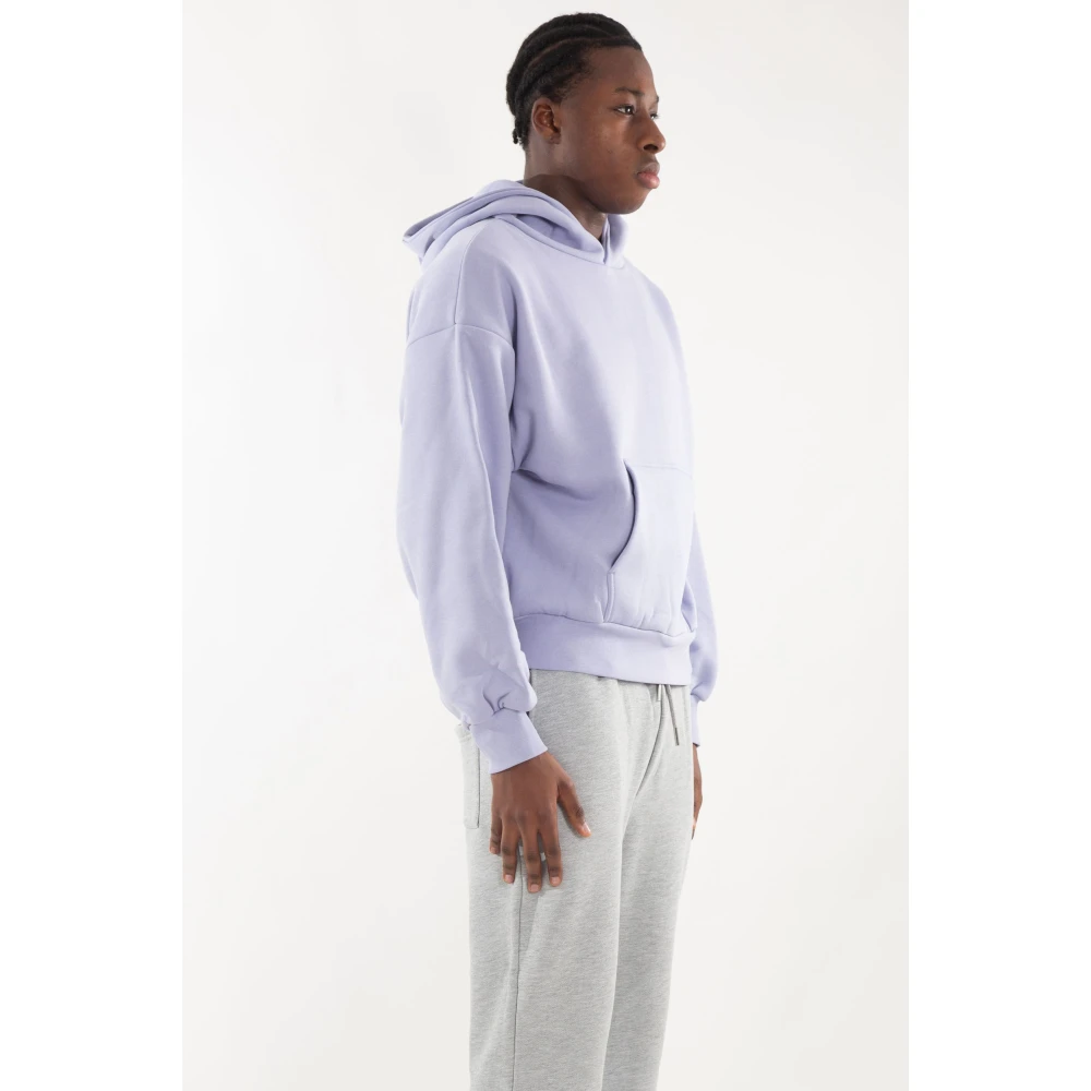 Garment Workshop Boxy Hoodie met Dubbellaags Stijl Purple Heren