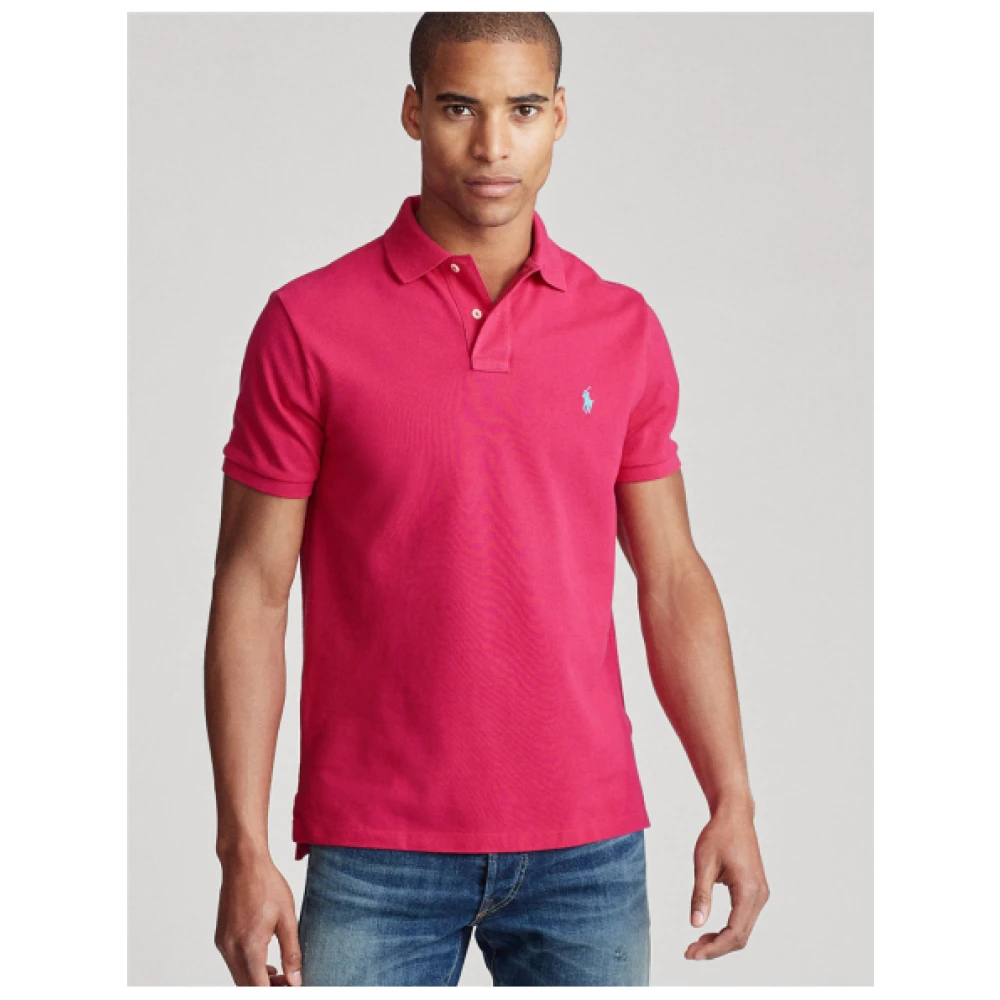 Polo Ralph Lauren Aruba Pink Custom Fit Korte Mouw Polo Pink Heren