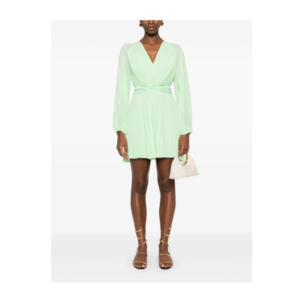 Twinset Groene Jurk met Elastische Manchetten Green Dames