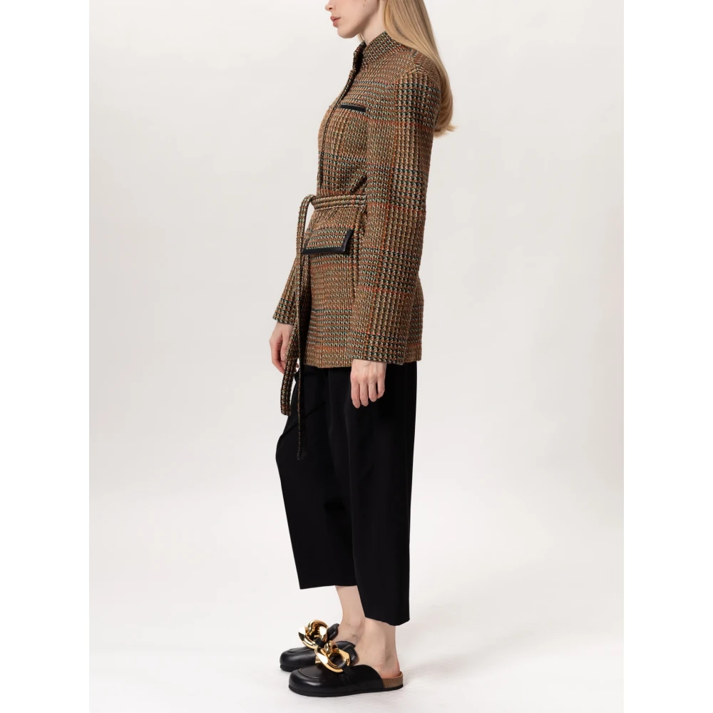 Stella Mccartney Jas met voorbinders aan de voorkant Beige Dames