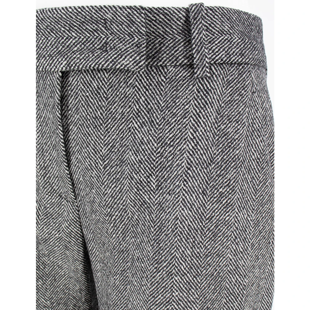 Ermanno Scervino Getailleerde broek met herringbone patroon Gray Dames