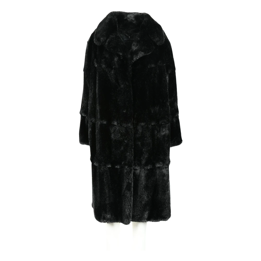Ermanno Scervino Modal Polyester Jas Black Dames