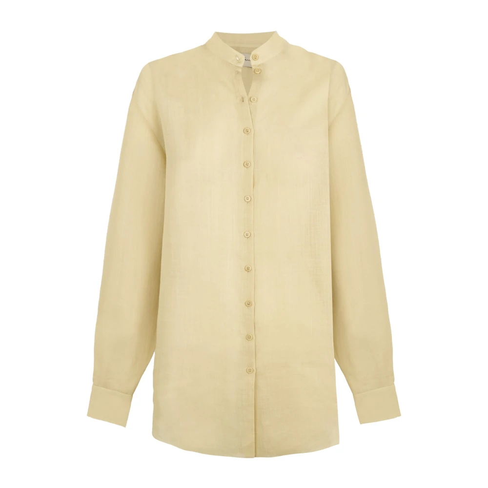 Cortana Women's Beige Shirts, Xs, Raoul, Ramie Shirt In Sand