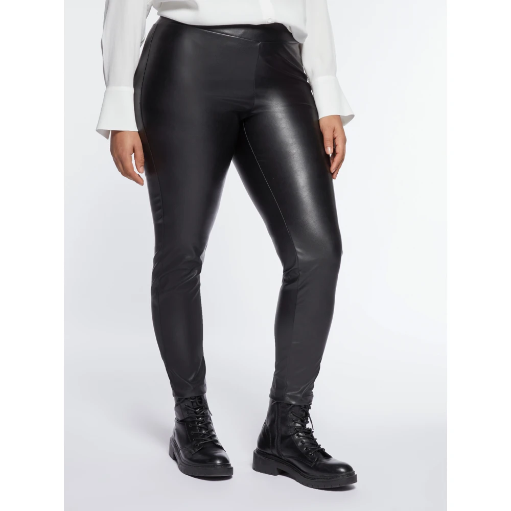 Fiorella Rubino Faux Leather Leggings Black Dames
