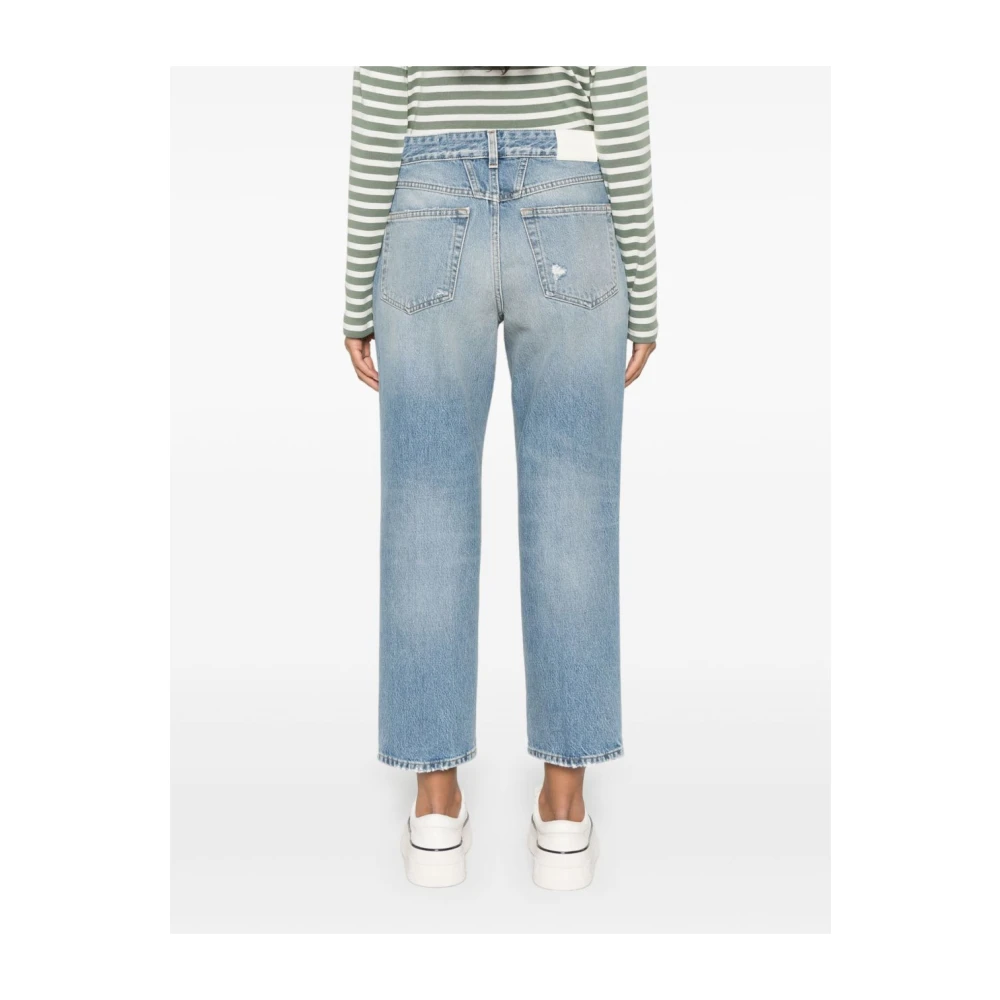 closed Heldere Blauwe Distressed Jeans met Verborgen Rits Blue Dames