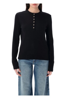t-shirt-noir-cotele-avec-boutons-dores