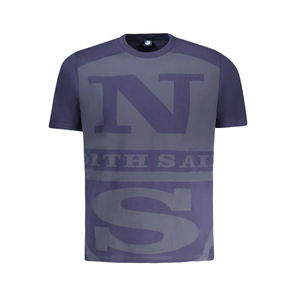 North Sails Mannelijk Blauw Tops Heren, S, Katoen, T-Shirt Met Korte Mouwen