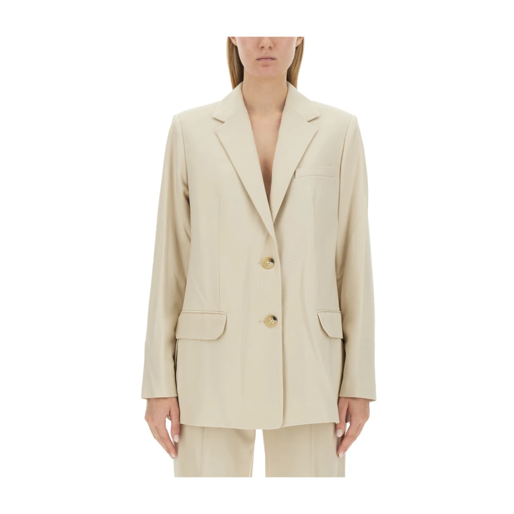 Helmut Lang Blazer met logo voor vrouwen Beige Dames