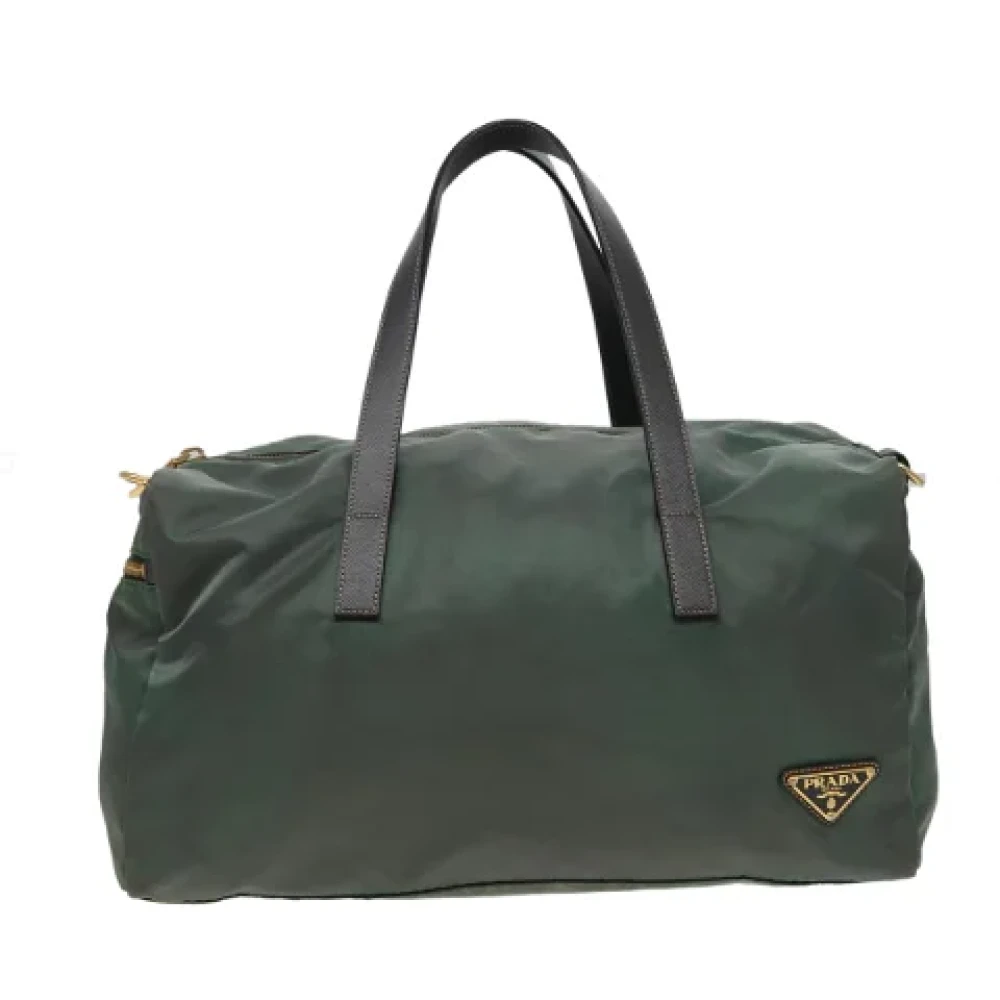 Prada Vintage Pre-owned Nylon prada-bags Green Dames