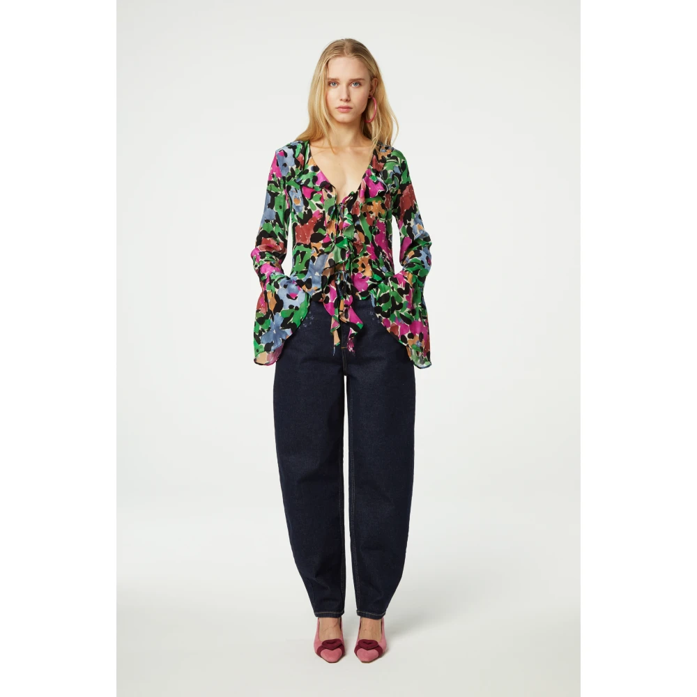 Fabienne Chapot Bloemenprint V-hals Blouse Multicolor Dames