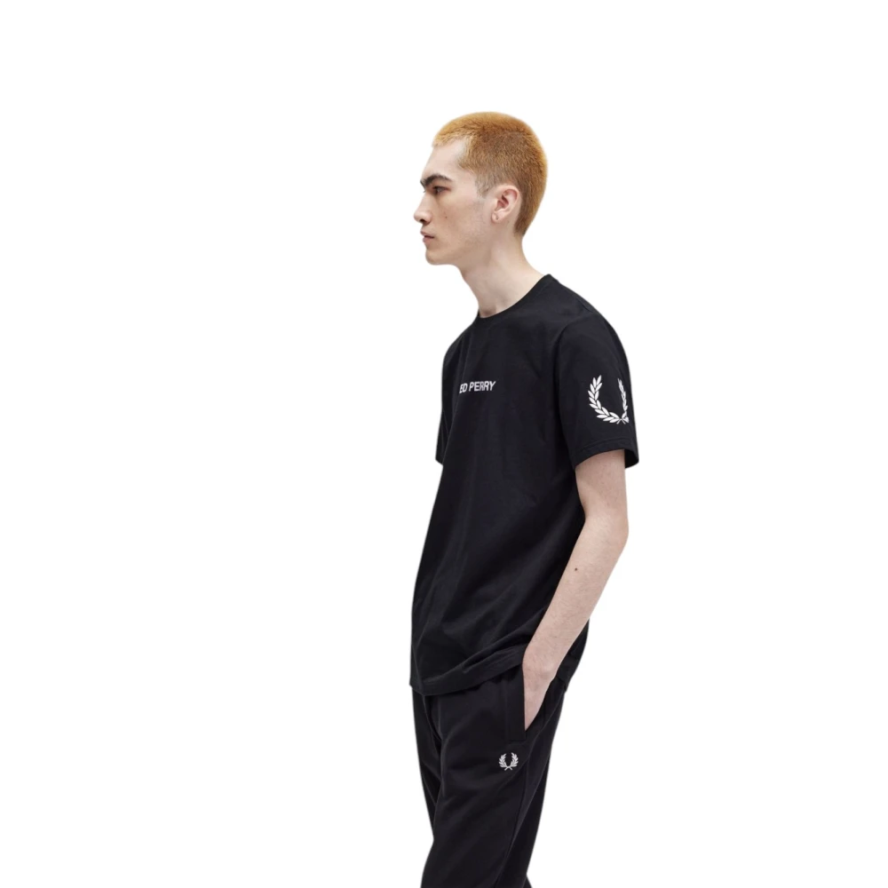 Fred Perry Casual Katoenen T-shirt voor Dagelijks Gebruik Black Heren