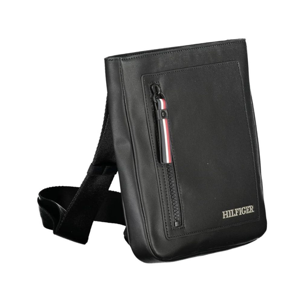Tommy Hilfiger Zwarte schoudertas met verstelbare band Black Heren