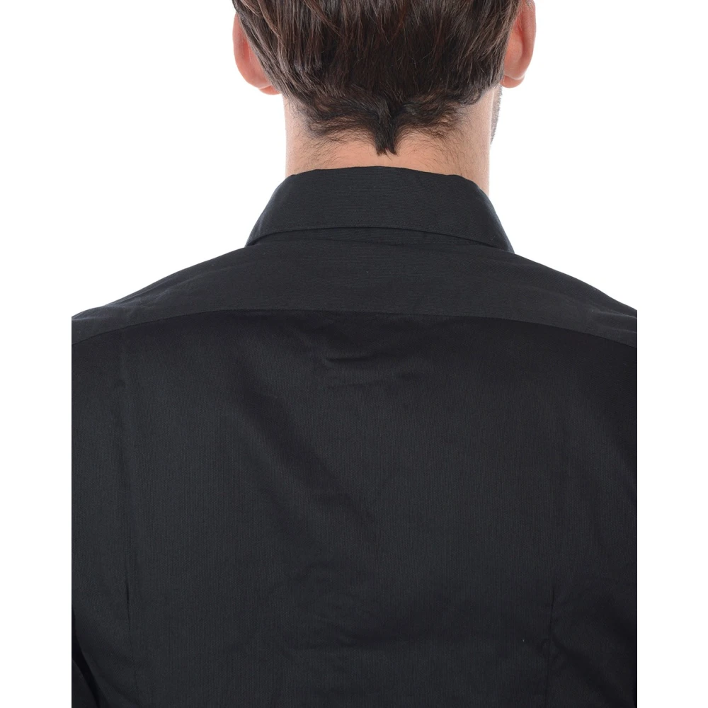 Daniele Alessandrini Casual Button-Up Overhemd Black Heren