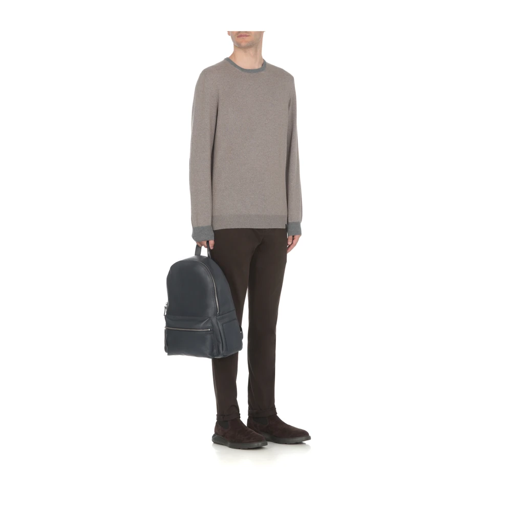 Fay Ronde hals gebreide trui Beige Heren