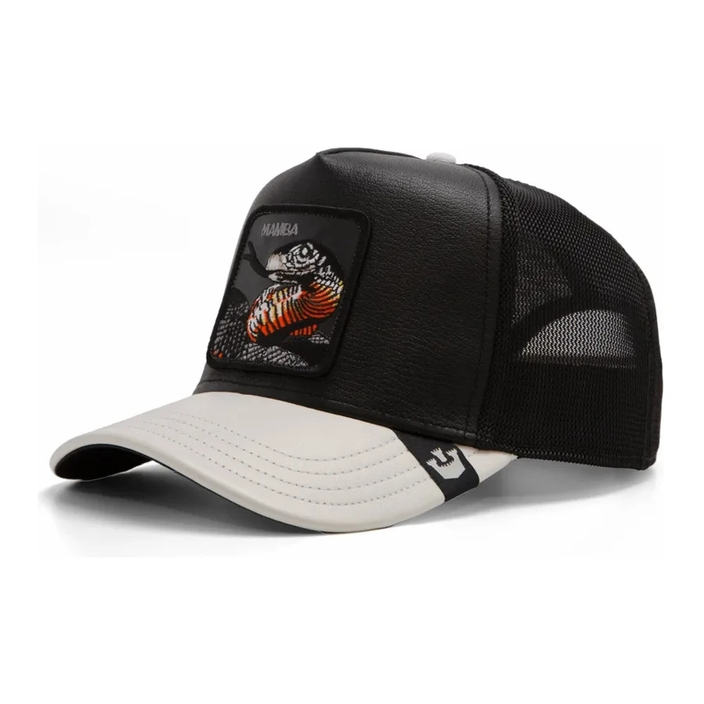 Goorin Bros Zwarte Slangenleren Pet Black Heren