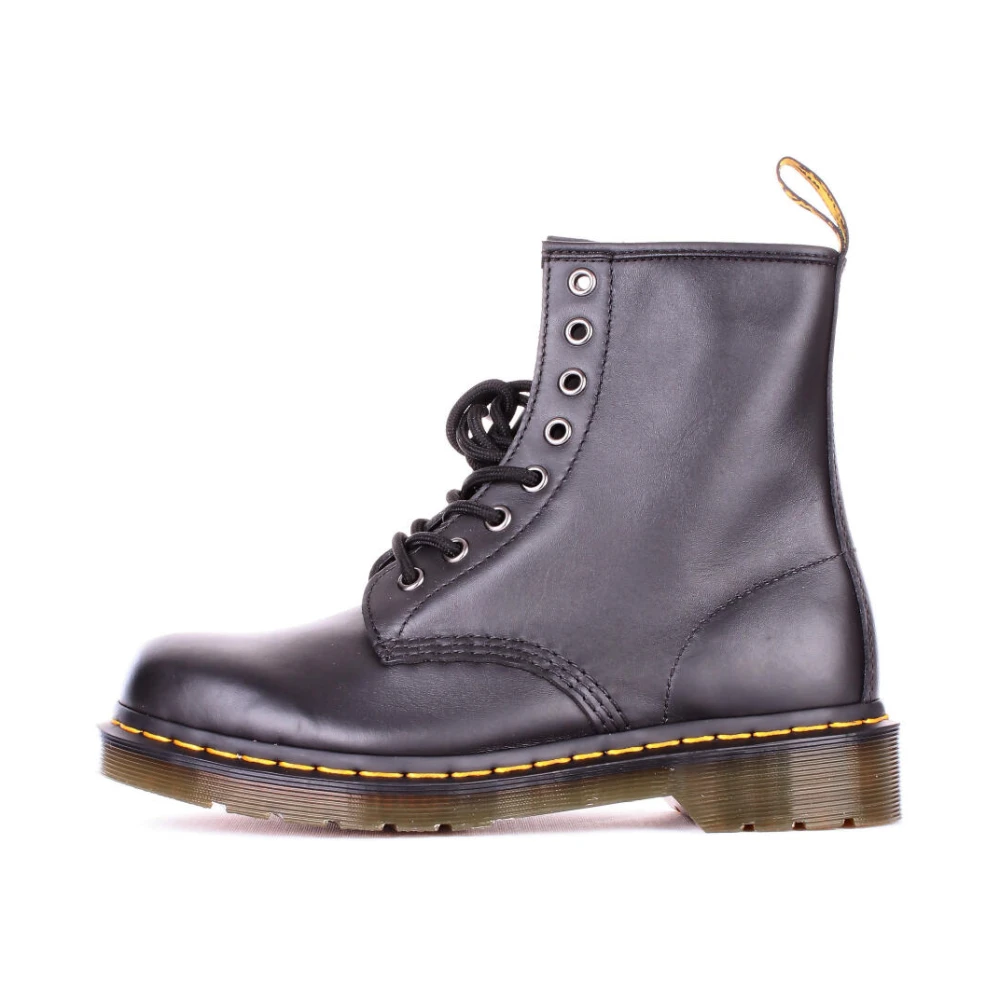 Dr. Martens Unisex Nero Stivali Rockabilly Di - 1460 Dmc Nappa - Eu36 A Eu48 - Immagine 4