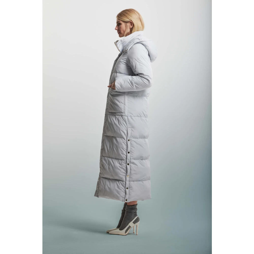 Kocca Gewatteerde donsjas met afneembare capuchon Gray Dames