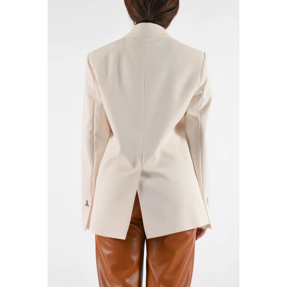 PATRIZIA PEPE Twill overjas met stretchstof Beige Dames