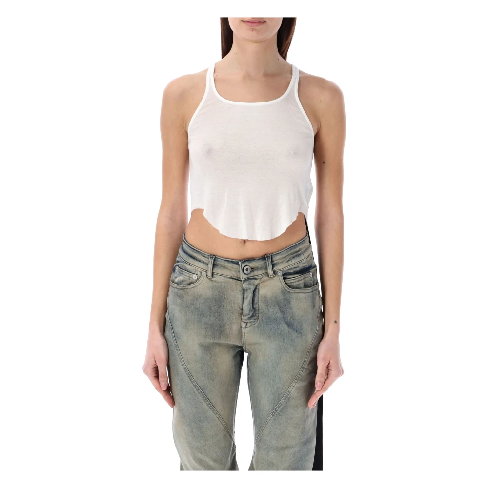 Rick Owens Cropped Tanktop White Dames