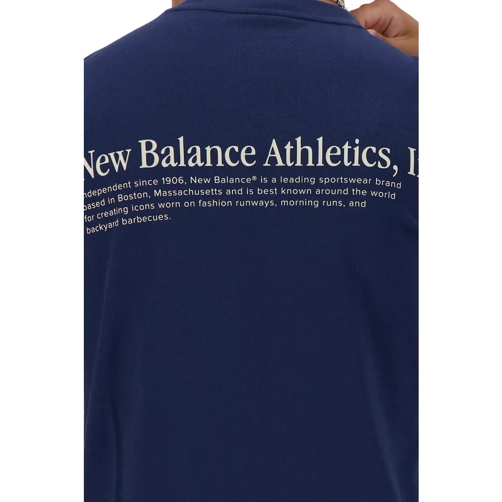New Balance T-Shirts Blue Heren