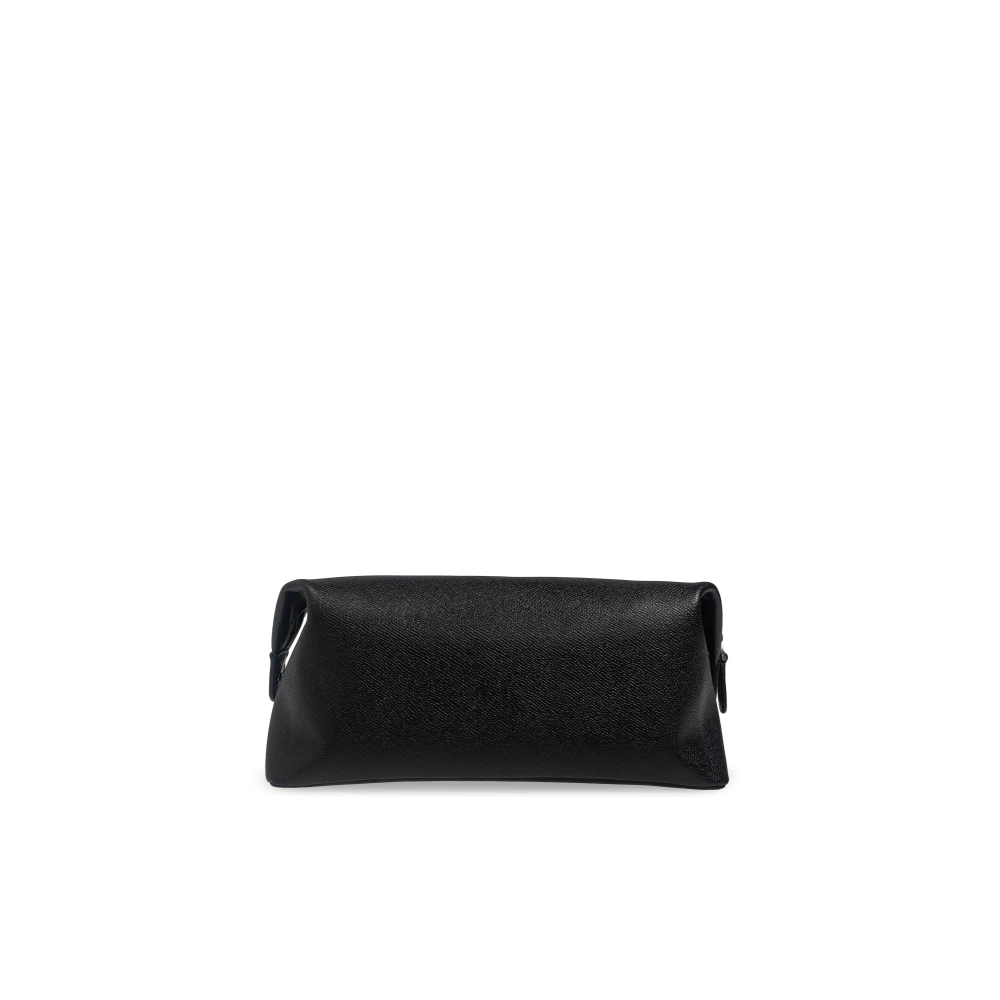 Ami Paris Leren cosmetische tas Black Unisex