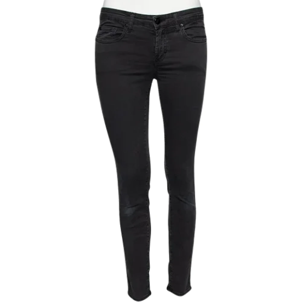 Versace Pre-owned Cotton jeans Gray Dames