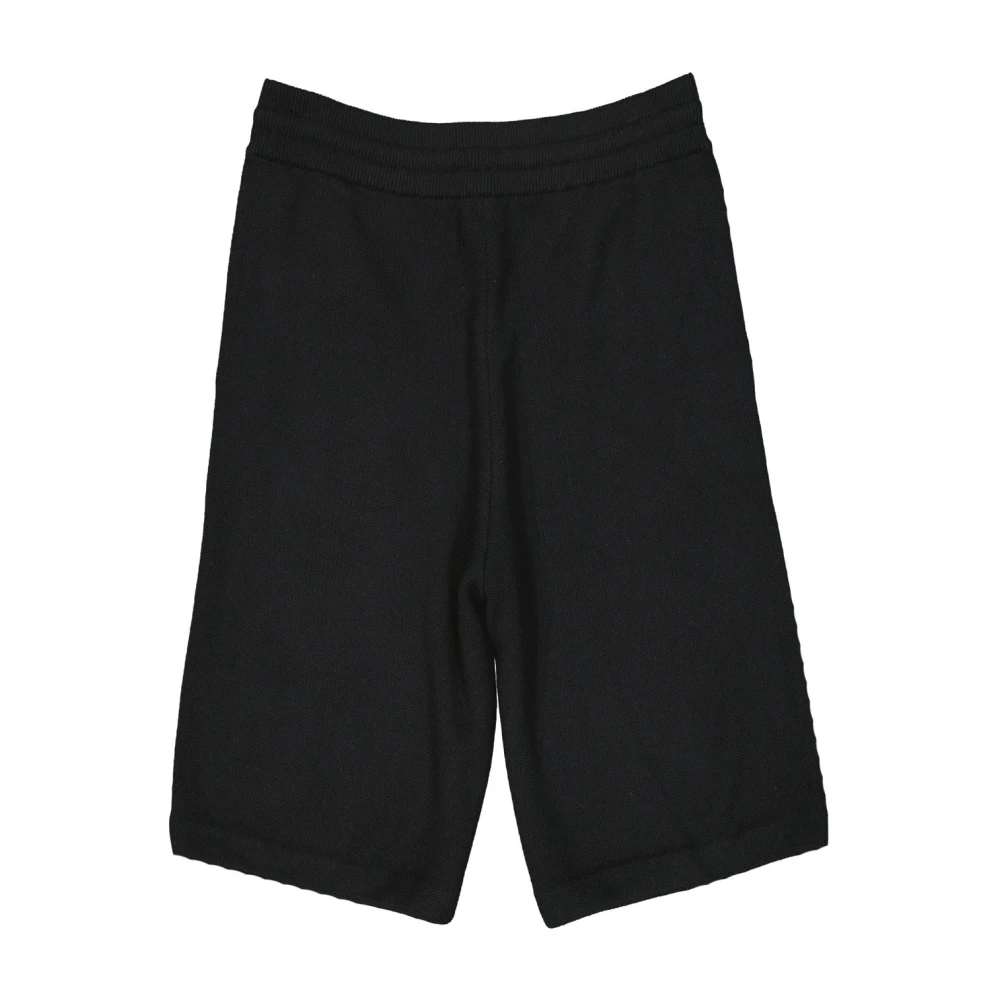 Burberry Zwarte Wollen Shorts Ss22 Black Heren