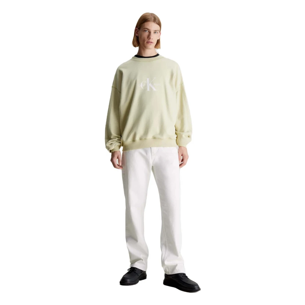 Calvin Klein Archief Monologo Hoodie Beige Heren