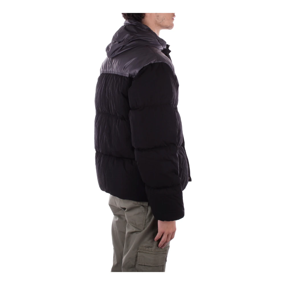 C.P. Company Hooded Logo Ritsjas Zwart Black Heren