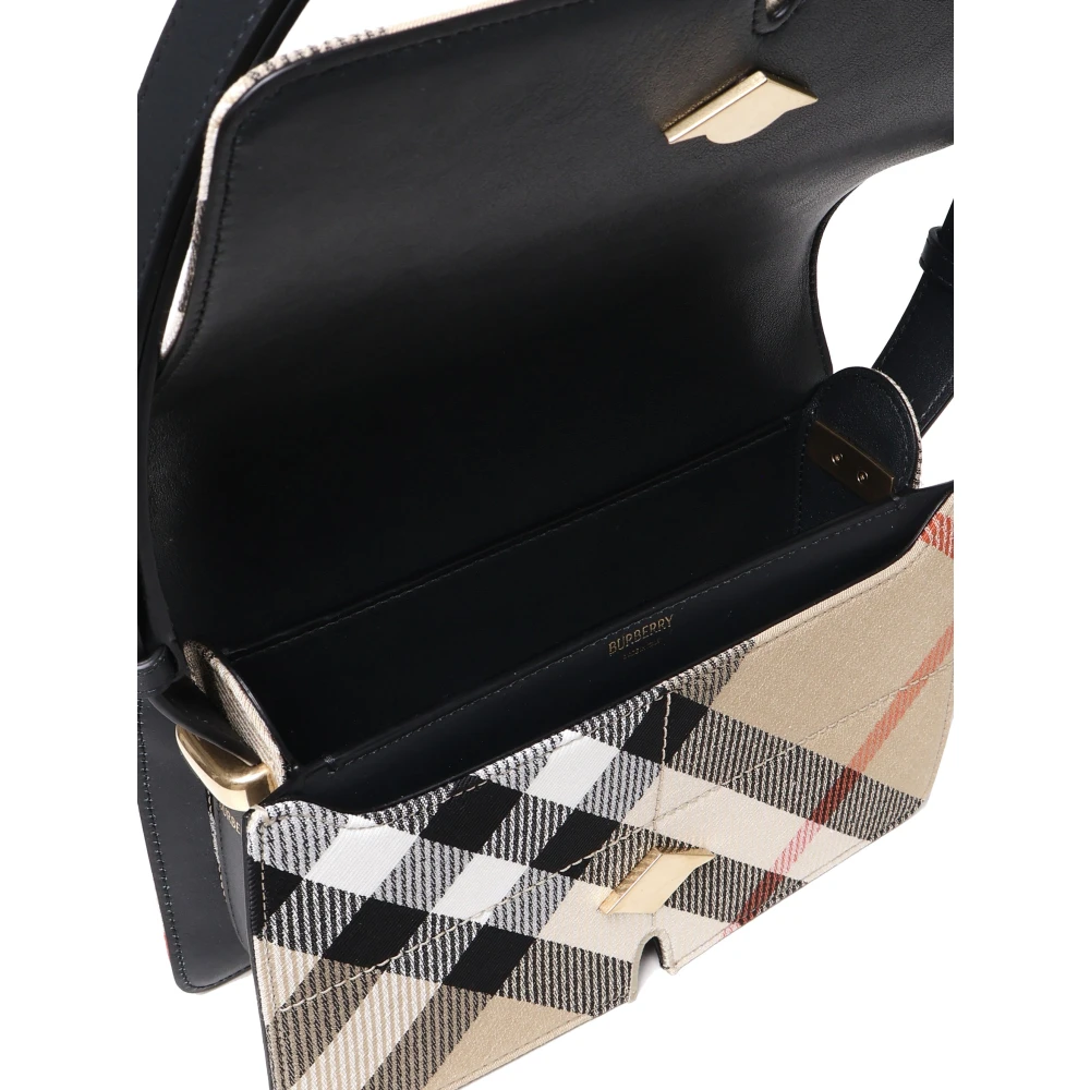 Burberry Vintage Check Patroon Schoudertas Beige Dames