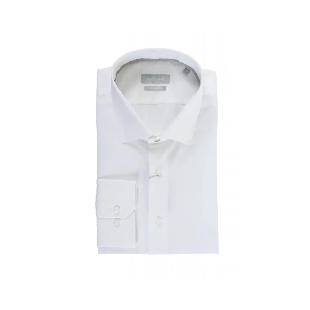 Michael Kors Men's White Modern Fit Stretch Shirt - Formal Shirts - 5XL - Shirts