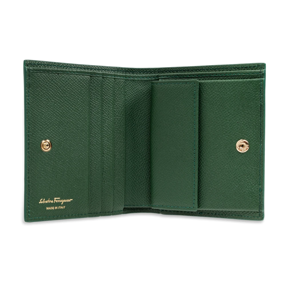 Salvatore Ferragamo Leren portemonnee Green Dames