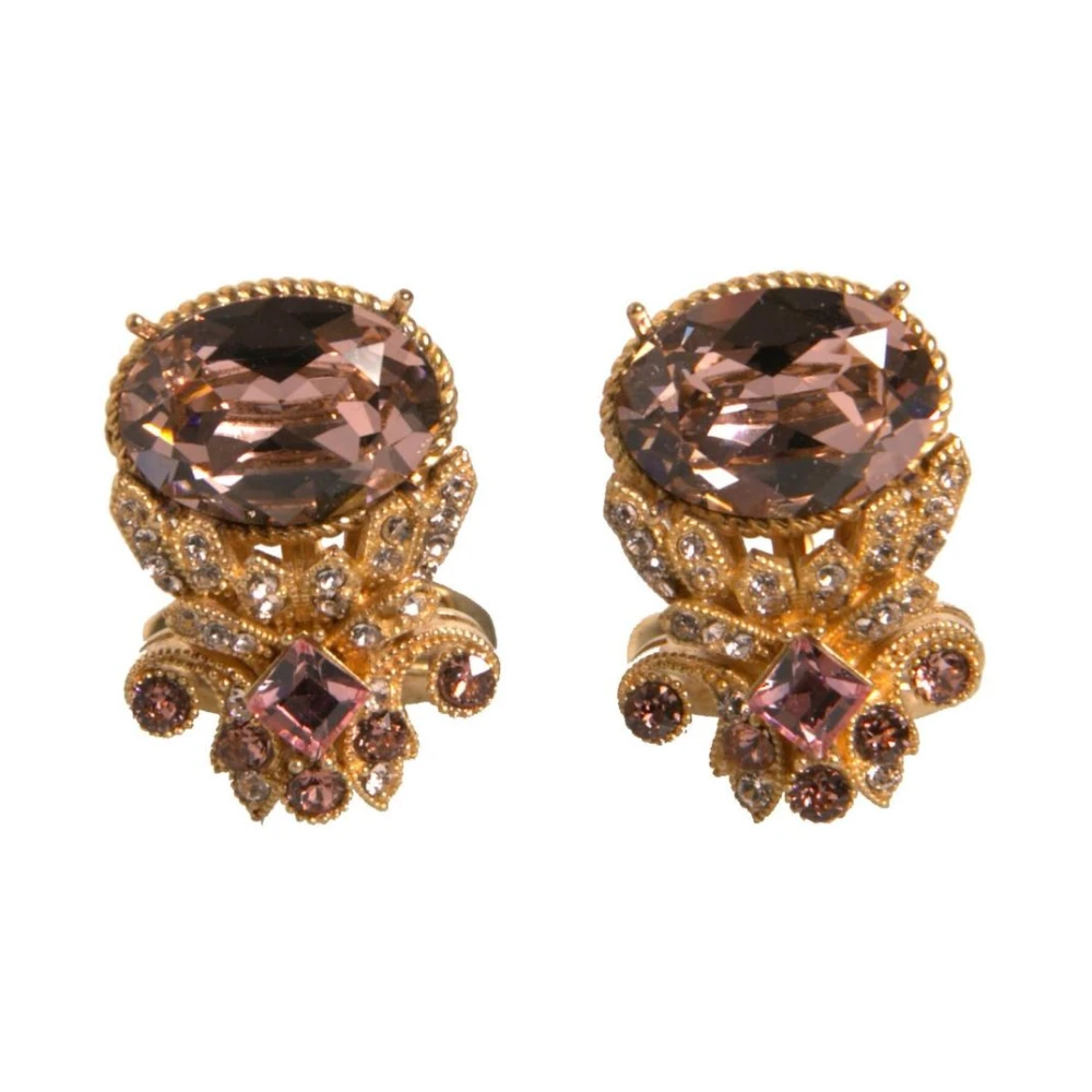 Dolce & Gabbana Gul Kristall Logo Manschettknappar