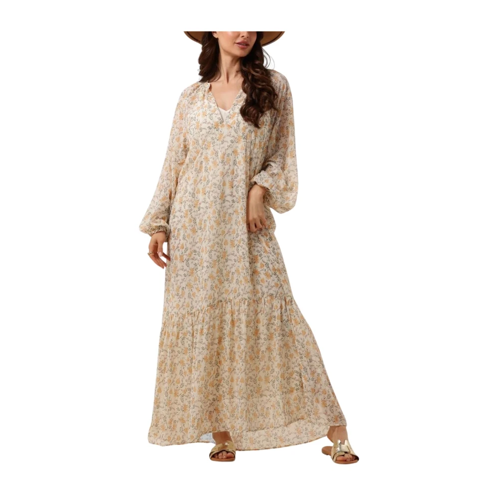NEO NOIR Zomerbloemen Maxi Jurk Yellow Dames