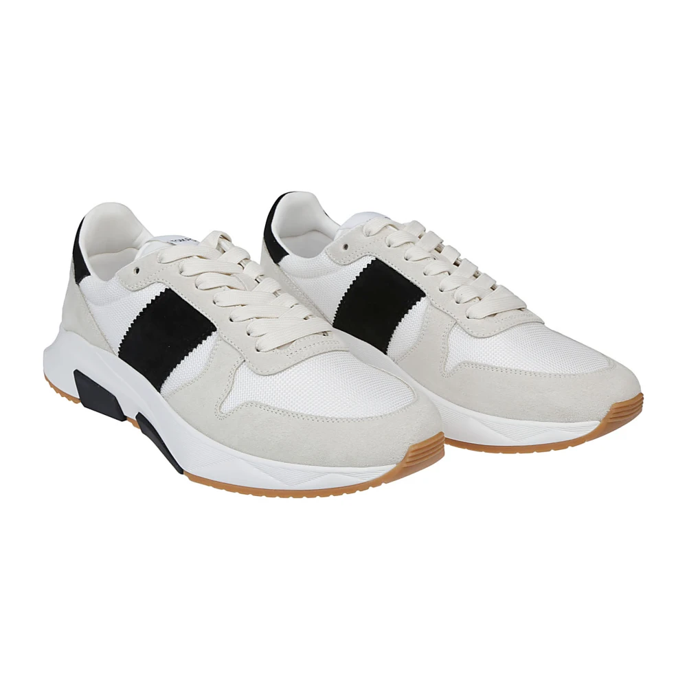 Tom Ford Marble Black White Jagga Low Top Sneakers White Heren