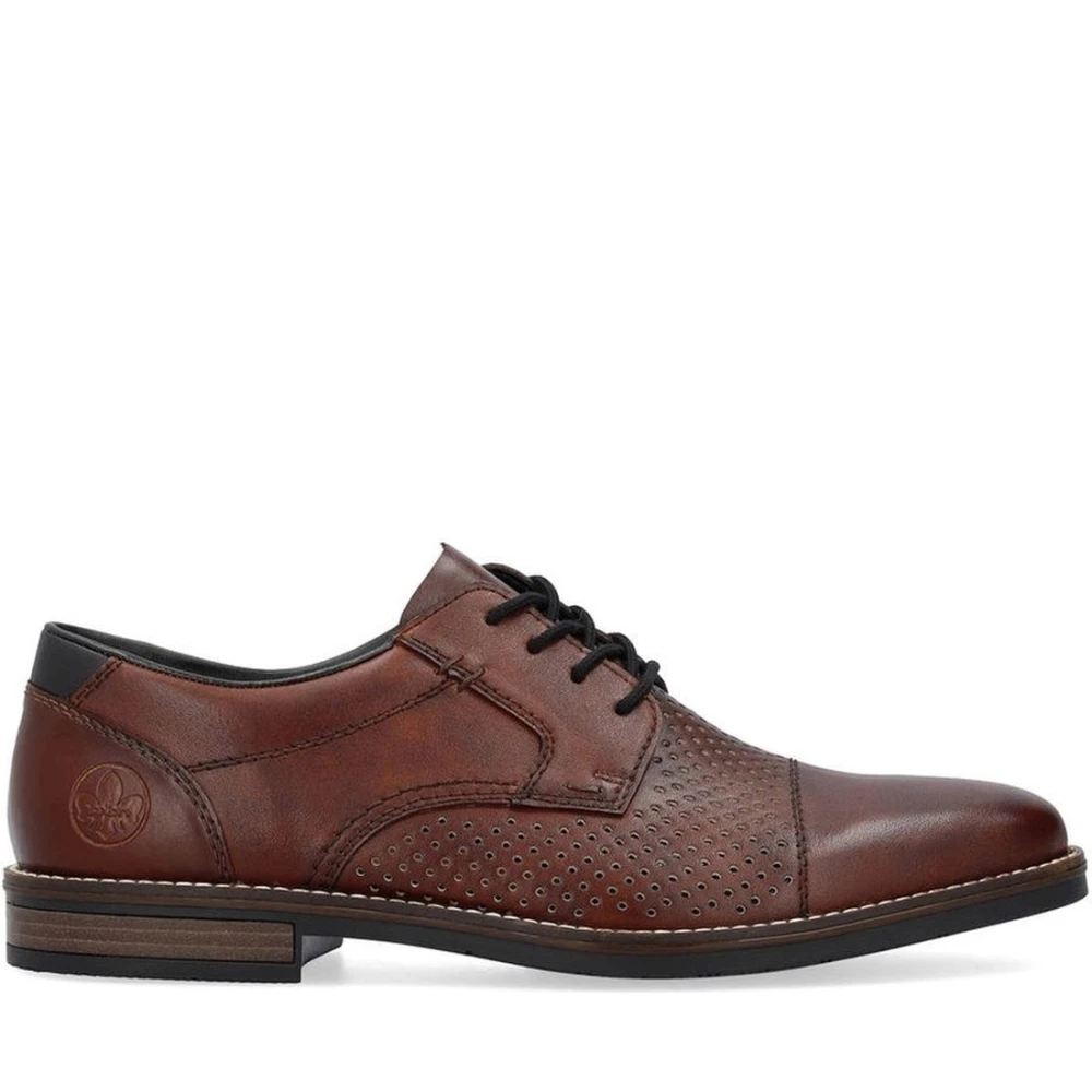 Rieker Brown Classic Formal Business Shoes - Male - Laced Shoes - 10 Uk - Shoes