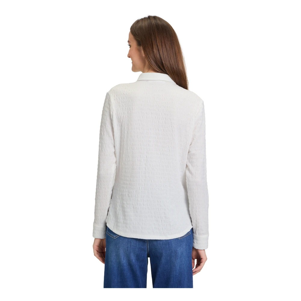 Betty & Co Blouse shirt met kraag White Dames