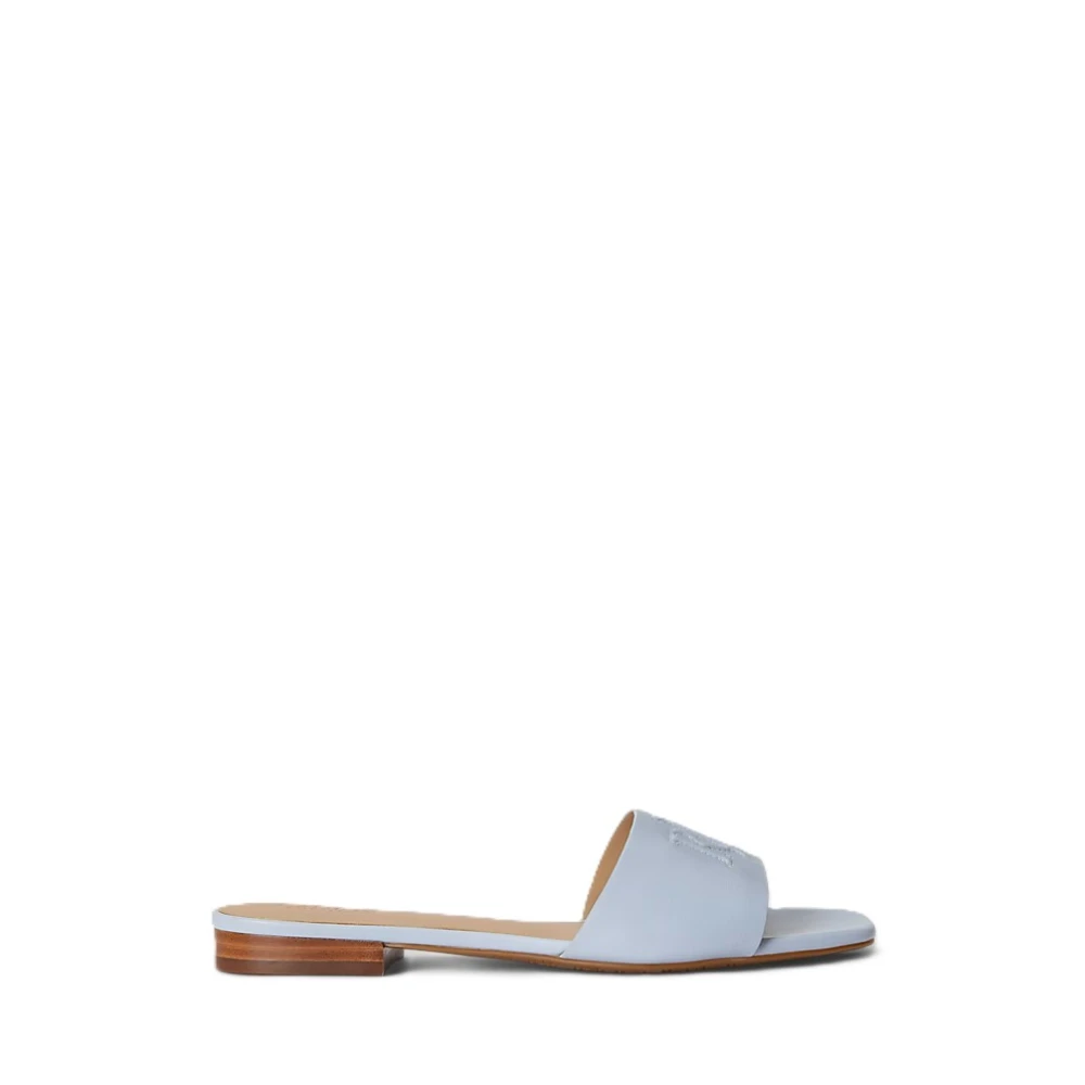 Ralph Lauren Women's Blue Sliders, 5 Uk, Everley Sld-Sandals-Slide-Soft Nappa