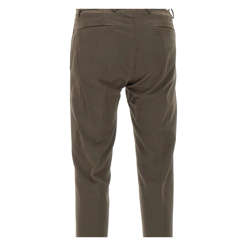 Briglia Chocolade Katoenen Slim Fit Broek Brown Heren