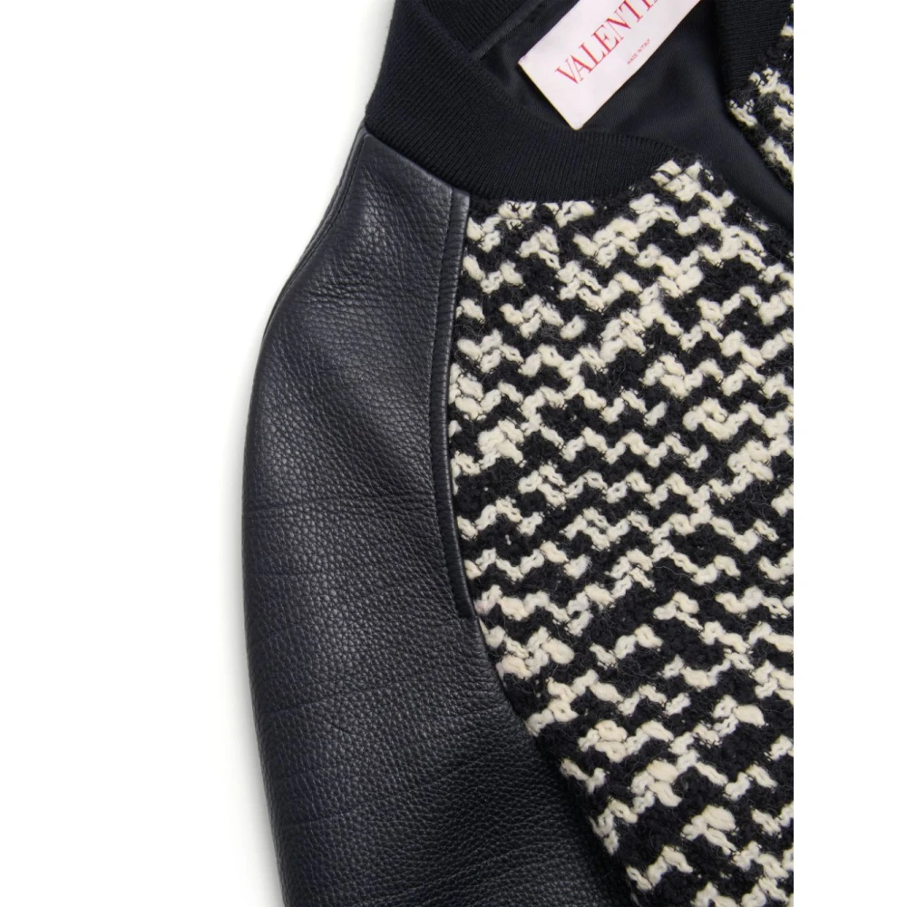 Valentino Ivoor Tweed Jas met Geribbelde Details Beige Heren