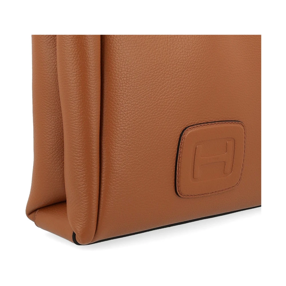 Hogan Geëtste Winkel Tas Klein Brown Dames