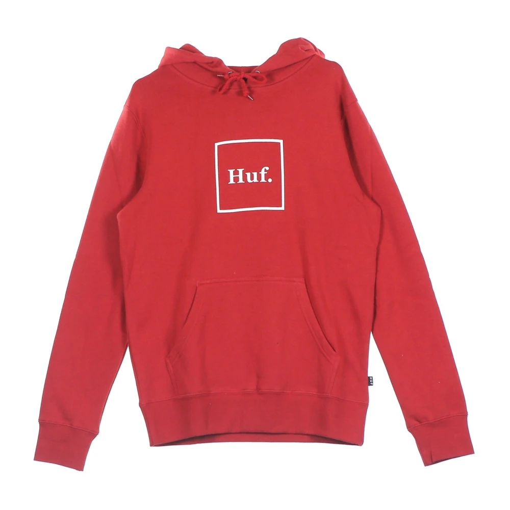 HUF Rode Box Logo Hoodie Red Heren