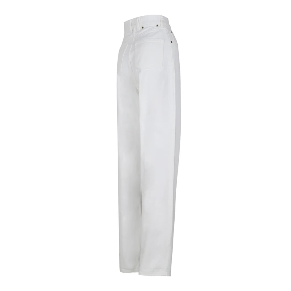 Golden Goose Kim Dyed Bull Denim Jeans White Dames