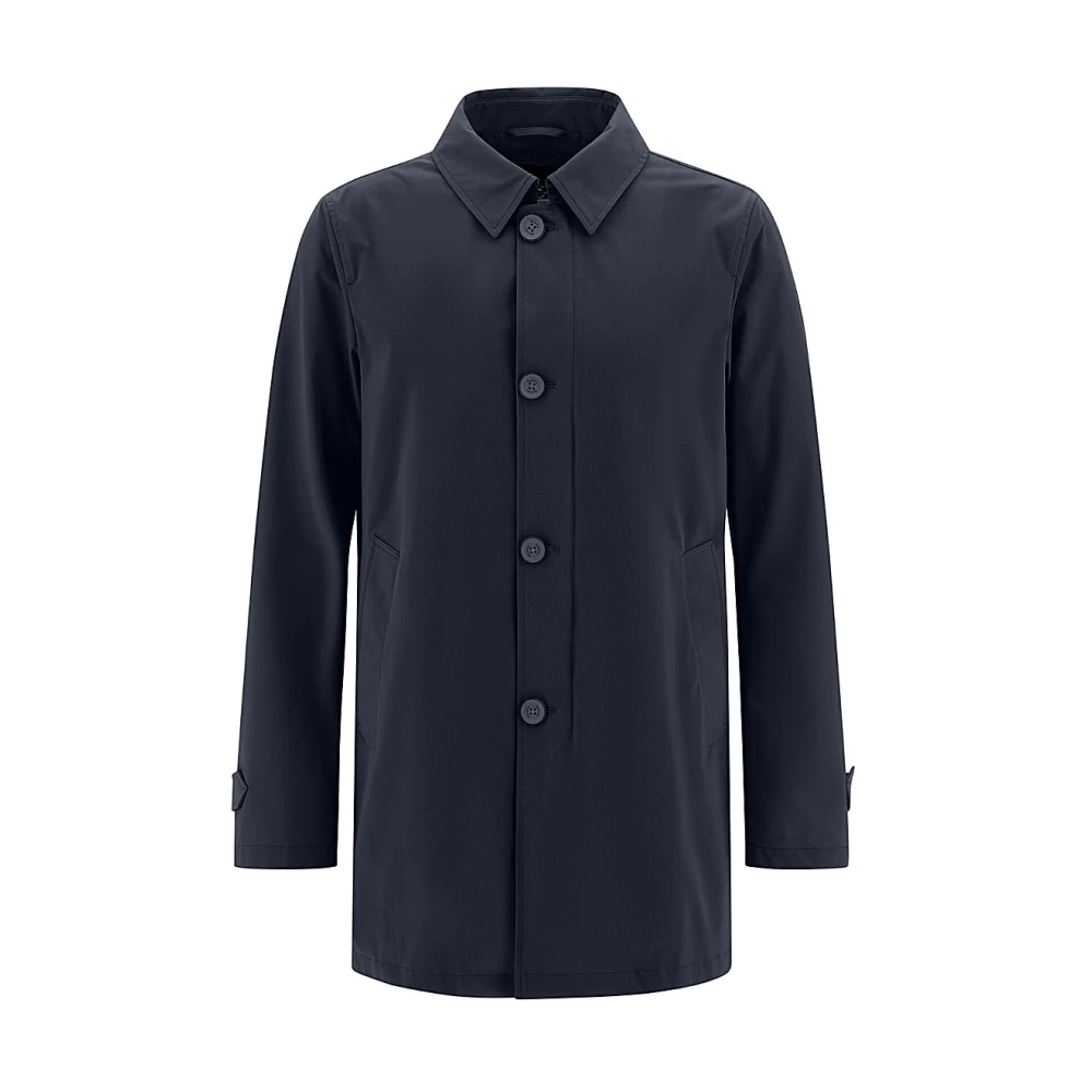 Herno Men's Blue Stylish Jacket - Single-Breasted Coats - M - Coats