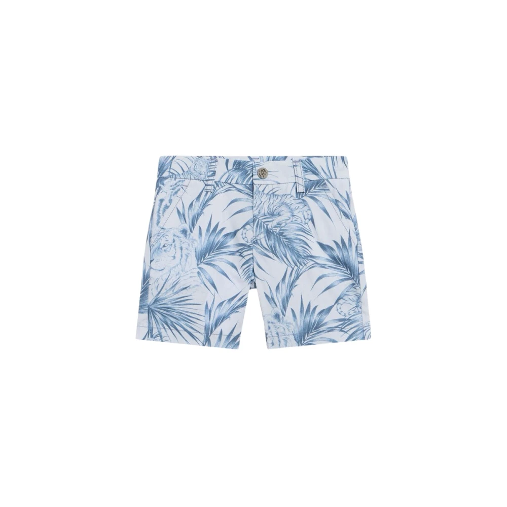 Roberto Cavalli Boys Blue Shorts, 3 Y, Jungle Print Bermuda