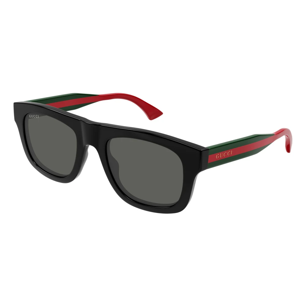 Gucci Men's Black Squared Flat-Top Sunglasses - Sunglasses - 52 Mm - Accessories