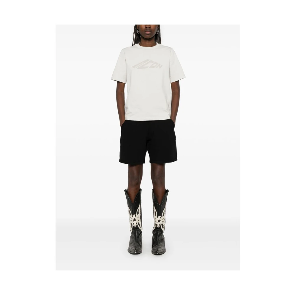 Dsquared2 Zwarte Elastische Taille Trekkoord Shorts Black Dames