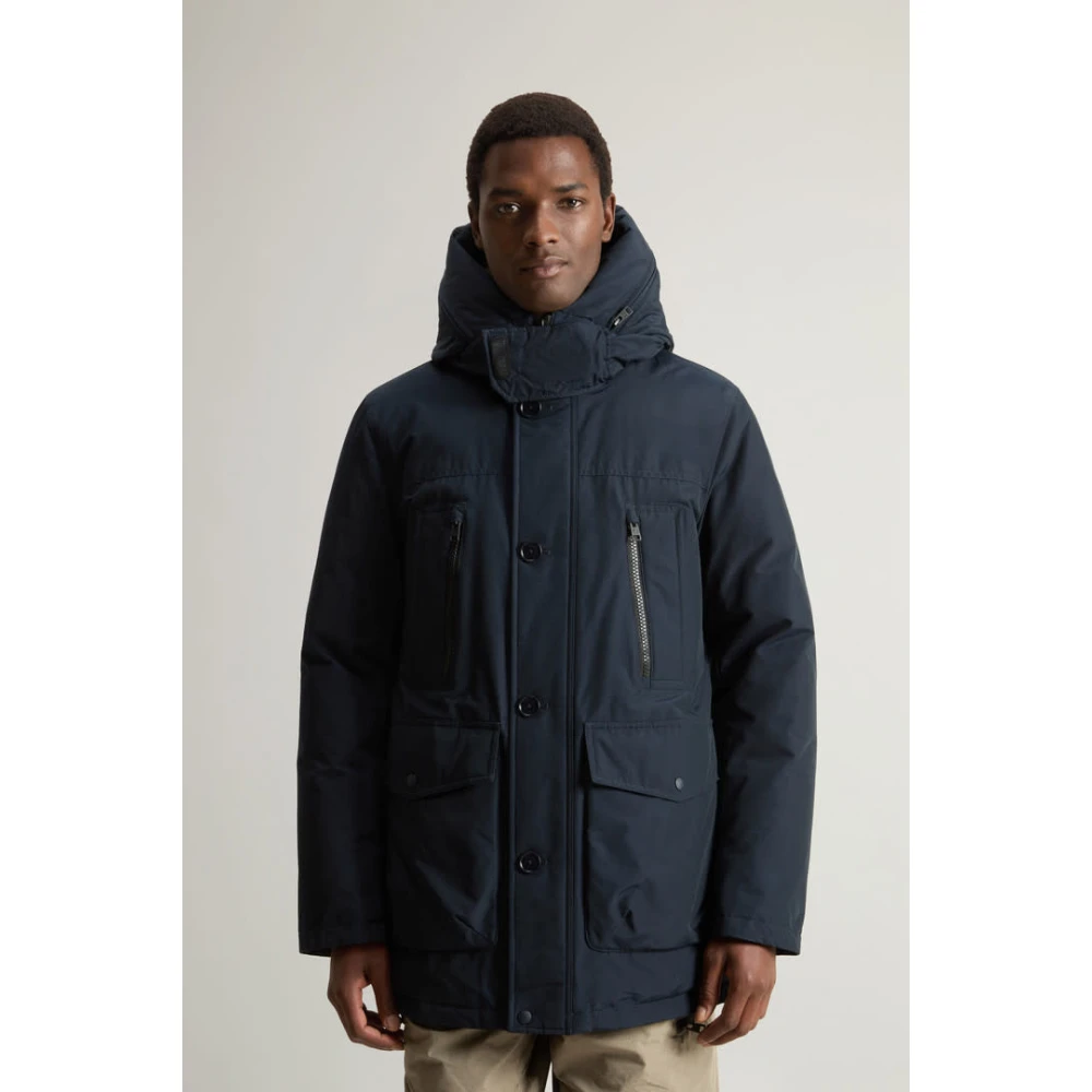 Woolrich Arctic Parka Melton Blue Heren