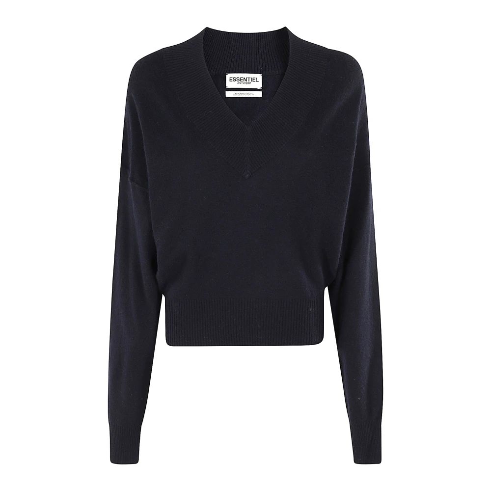 Essentiel Antwerp Gezellig Gebreide Trui Blue Dames