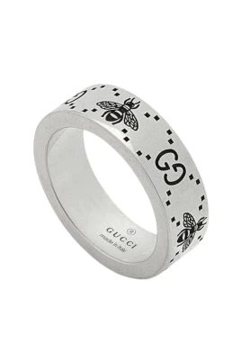 Silver Bi Graverad Ring